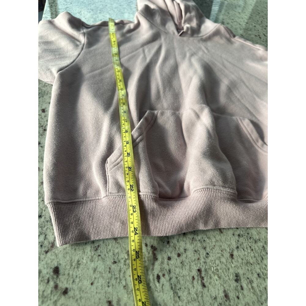 SKIMS Classic Pink Mauve Cotton Blend Fleece Pullover Hoodie Sz M - Picture 8 of 9